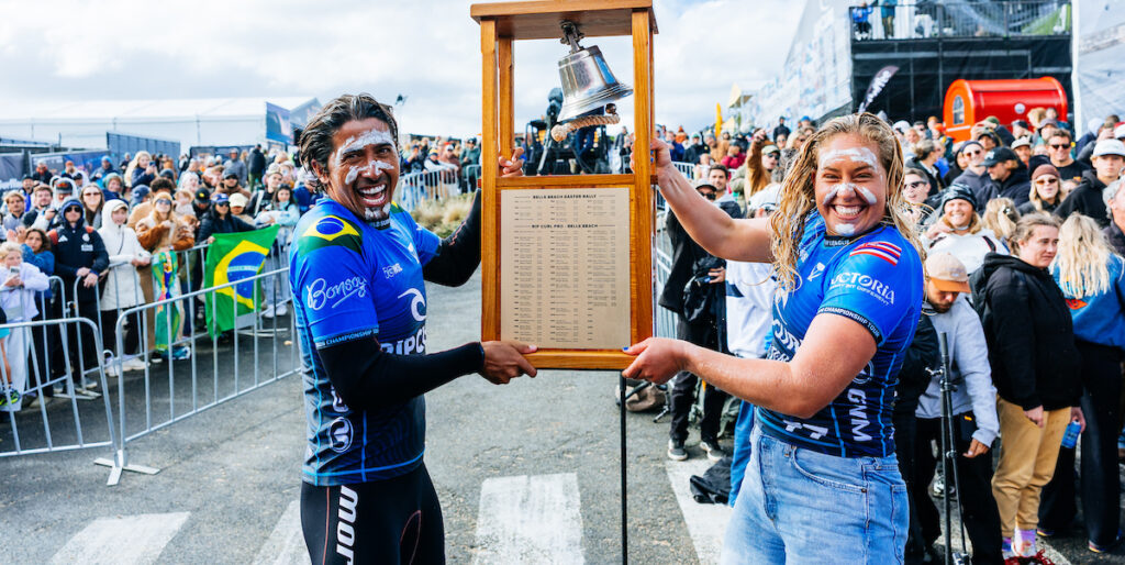 Victoria para Miguel Pupo y Gabriela Bryan en Bells Beach