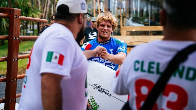 PUNTA ROCA, LA LIBERTAD, EL SALVADOR - JUNE 10: Alan Cleland of Mexico prior to surfing in Heat 8 of Round Three at the Surf City El Salvador Pro on June 10, 2026 at Punta Roca, La Libertad, El Salvador. (Photo by Aaron Hughes/World Surf League)